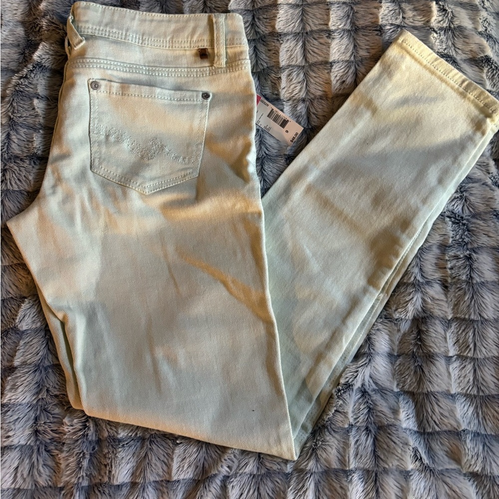 NWT Almost Famous Pale Mint Green Skinny Jeans in Size 9